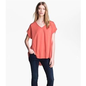 NWT! Rag & Bone Helena SS top. Coral. L.